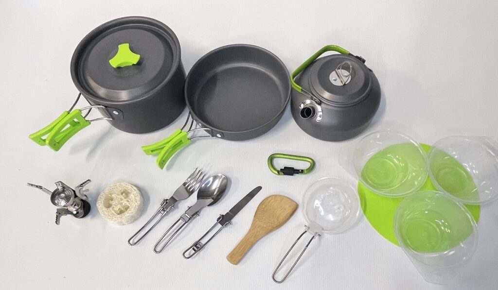 Lightweight Camping Cook Set, Cookware Kit, 14 Pieces Custom Outdoors